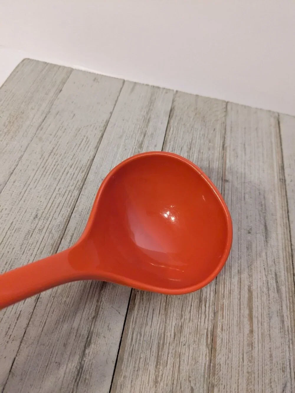 Vintage Foley Orange Nylon Plastic Ladle Dipper Spoon 11 1/2